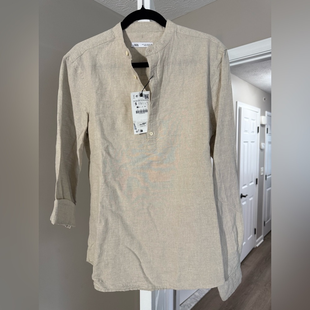 Zara Beige Men's Shirt